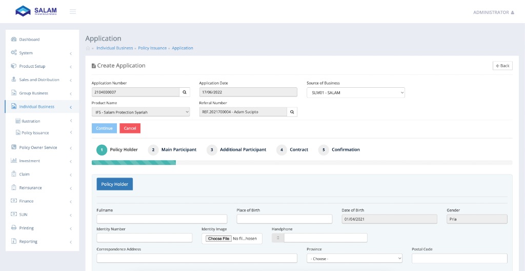 CORDOBA - Insurance Core System Dashboard